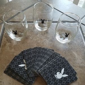 Vintage 1960s Playboy Bunny Low-Ball Glasses